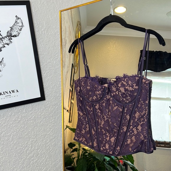 HOUSE OF CB 'Mila' Night Shade Lace Underwired Corset NWOT - Picture 9 of 9